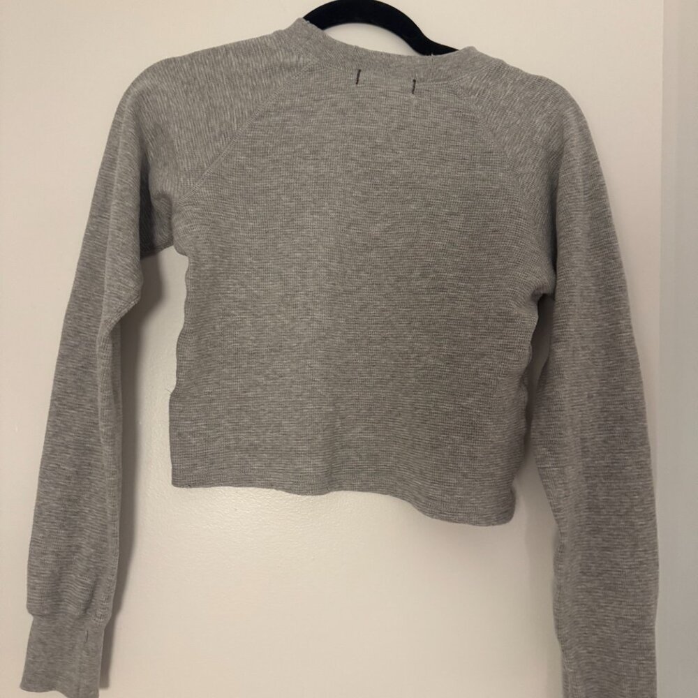 AMO long sleeve waffle shirt